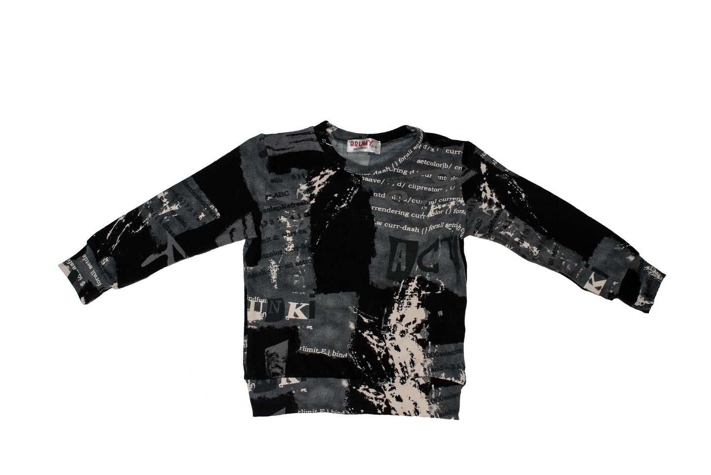 BLUZA GRI IMPRIMATA BAIETI