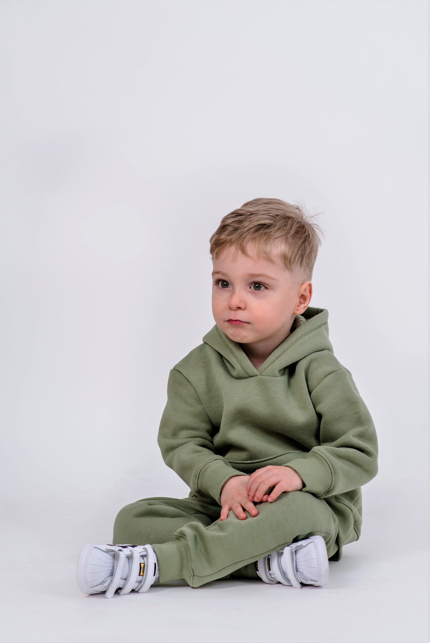TRENING COPII FLAUSAT OLD GREEN (size 2 - 6)