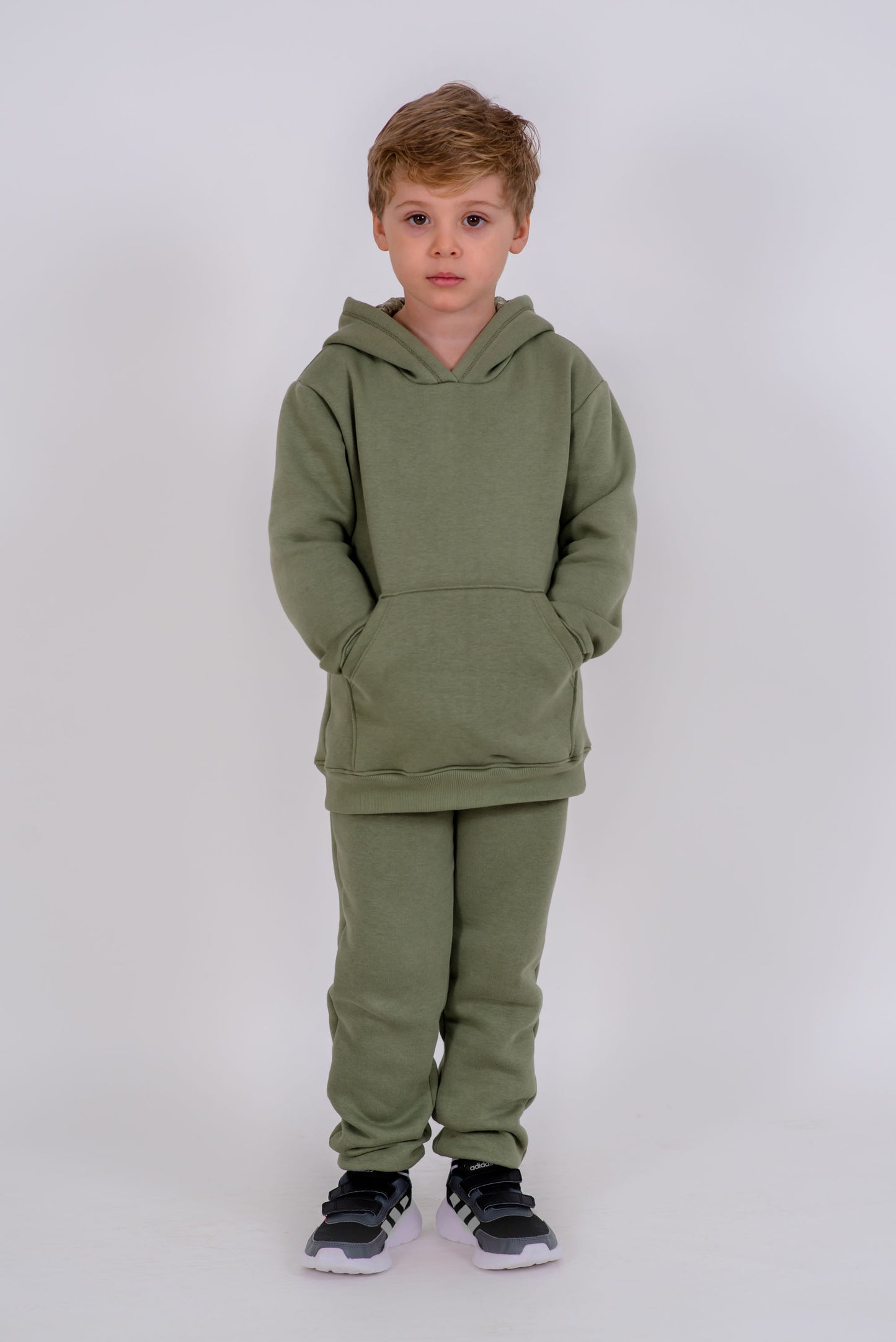 TRENING COPII FLAUSAT OLD GREEN (size 7 - 10)