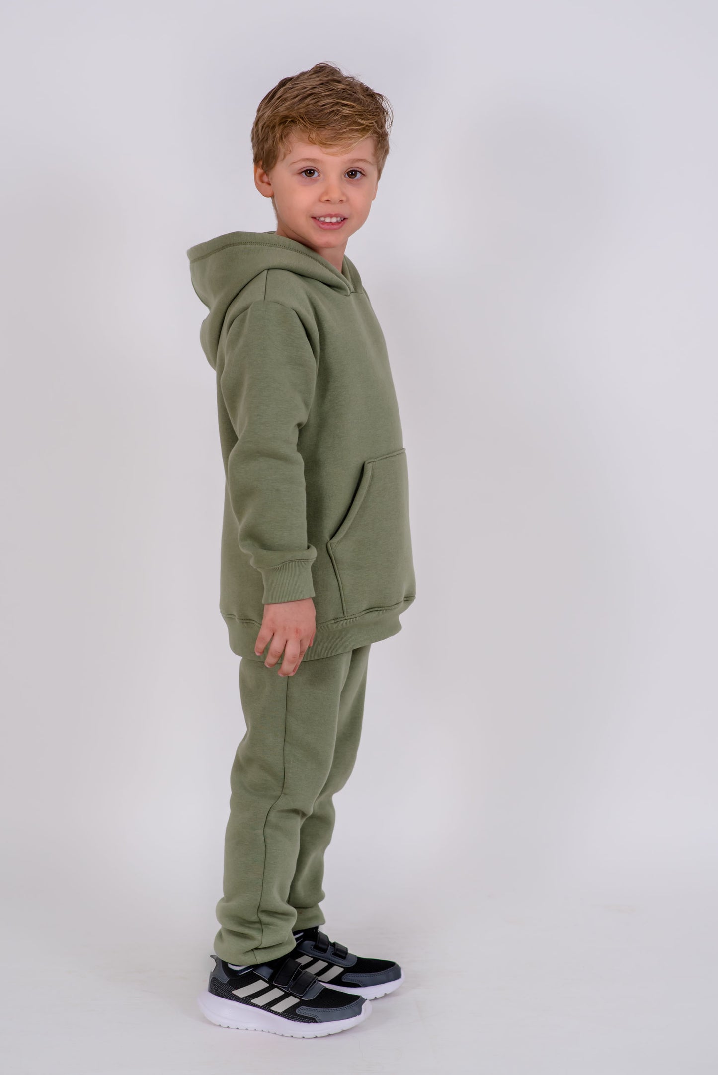 TRENING COPII FLAUSAT OLD GREEN (size 7 - 10)