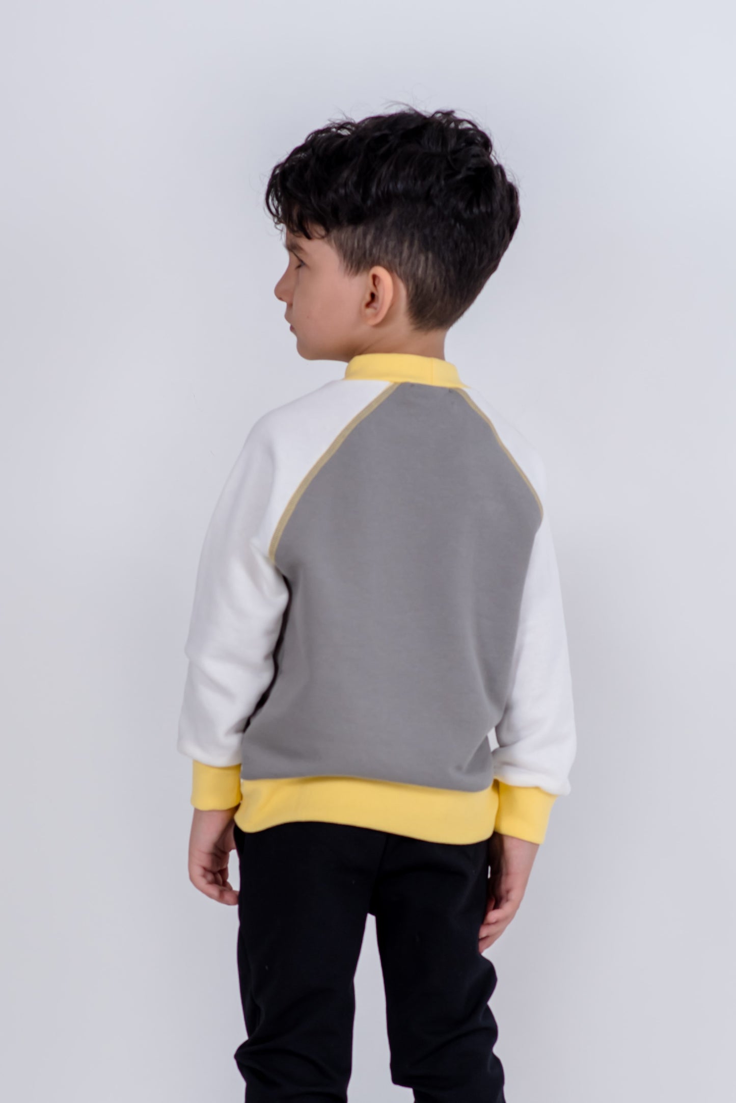 BLUZA TRENING COLOR BLOCK CEMENT