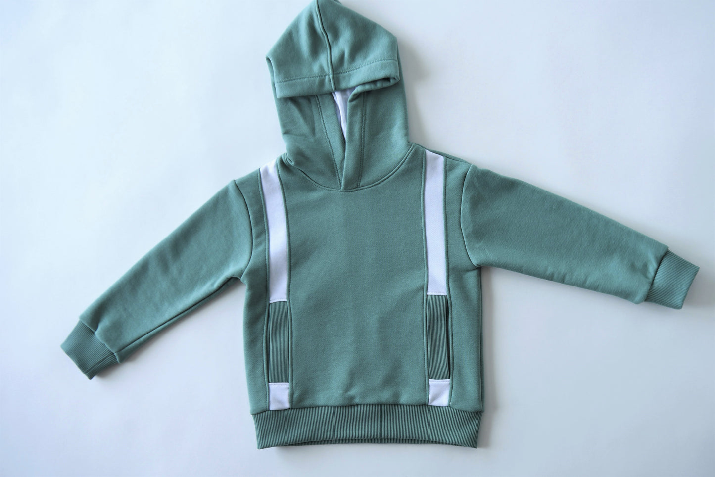 TRENING BUMBAC CU VIPUSCA, VERDE CU ALB (size 2 - 6)
