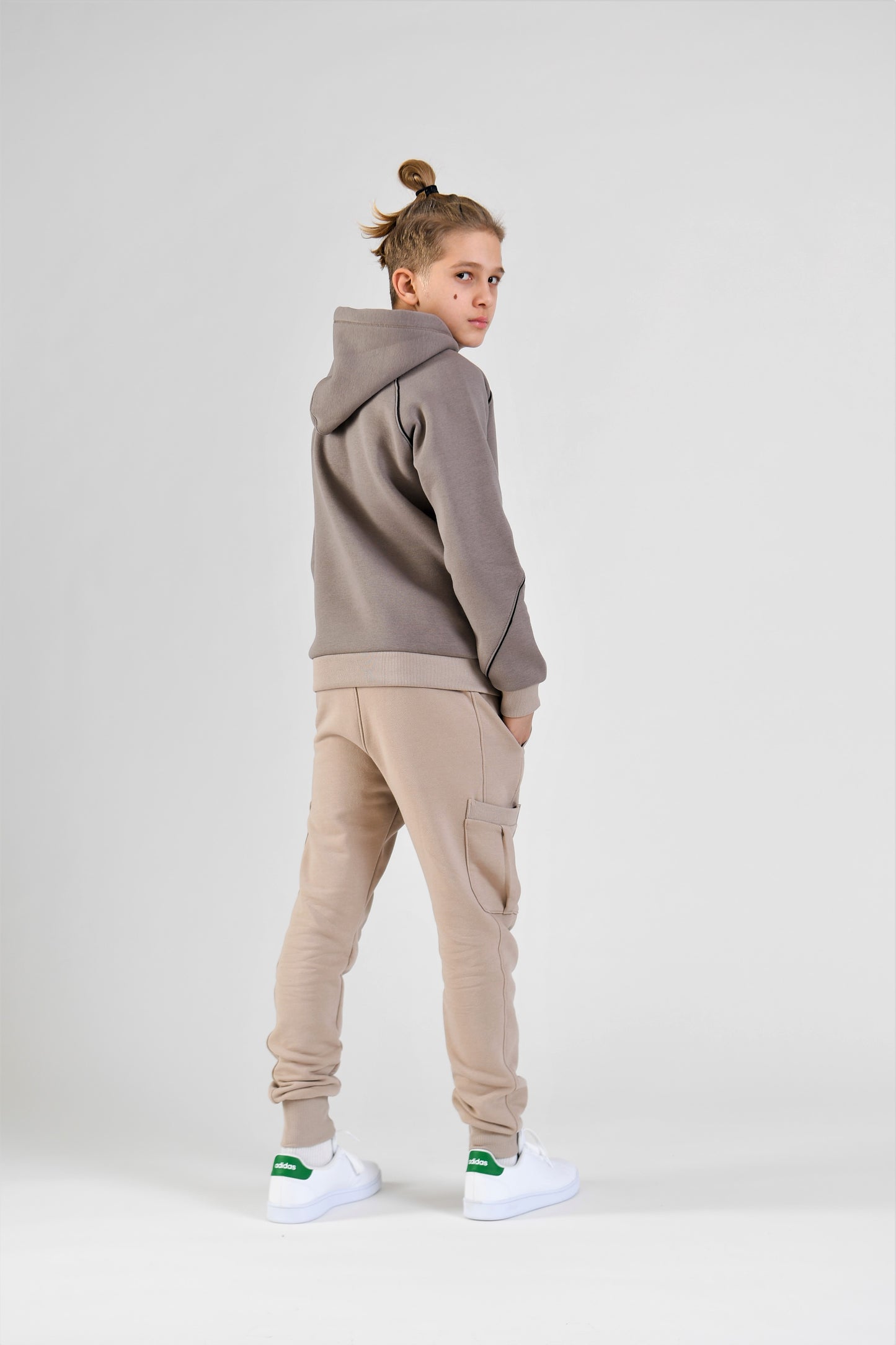 PANTALONI CARGO DIN BUMBAC ,BAIETI,BEJ