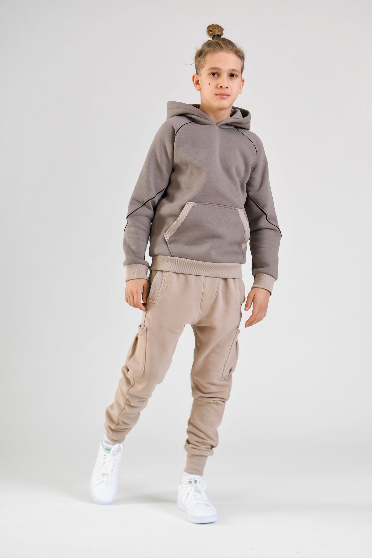 PANTALONI CARGO DIN BUMBAC ,BAIETI,BEJ