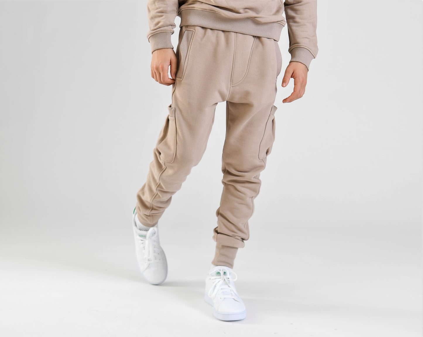 PANTALONI CARGO DIN BUMBAC ,BAIETI,BEJ