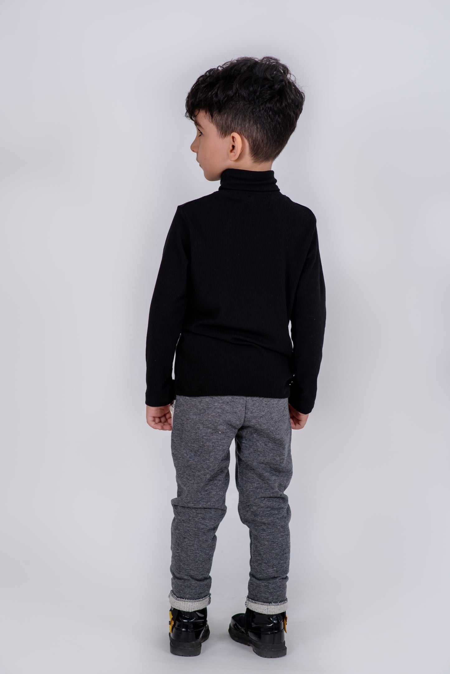 JOGGER BUMBAC GRI MINISTRIPE