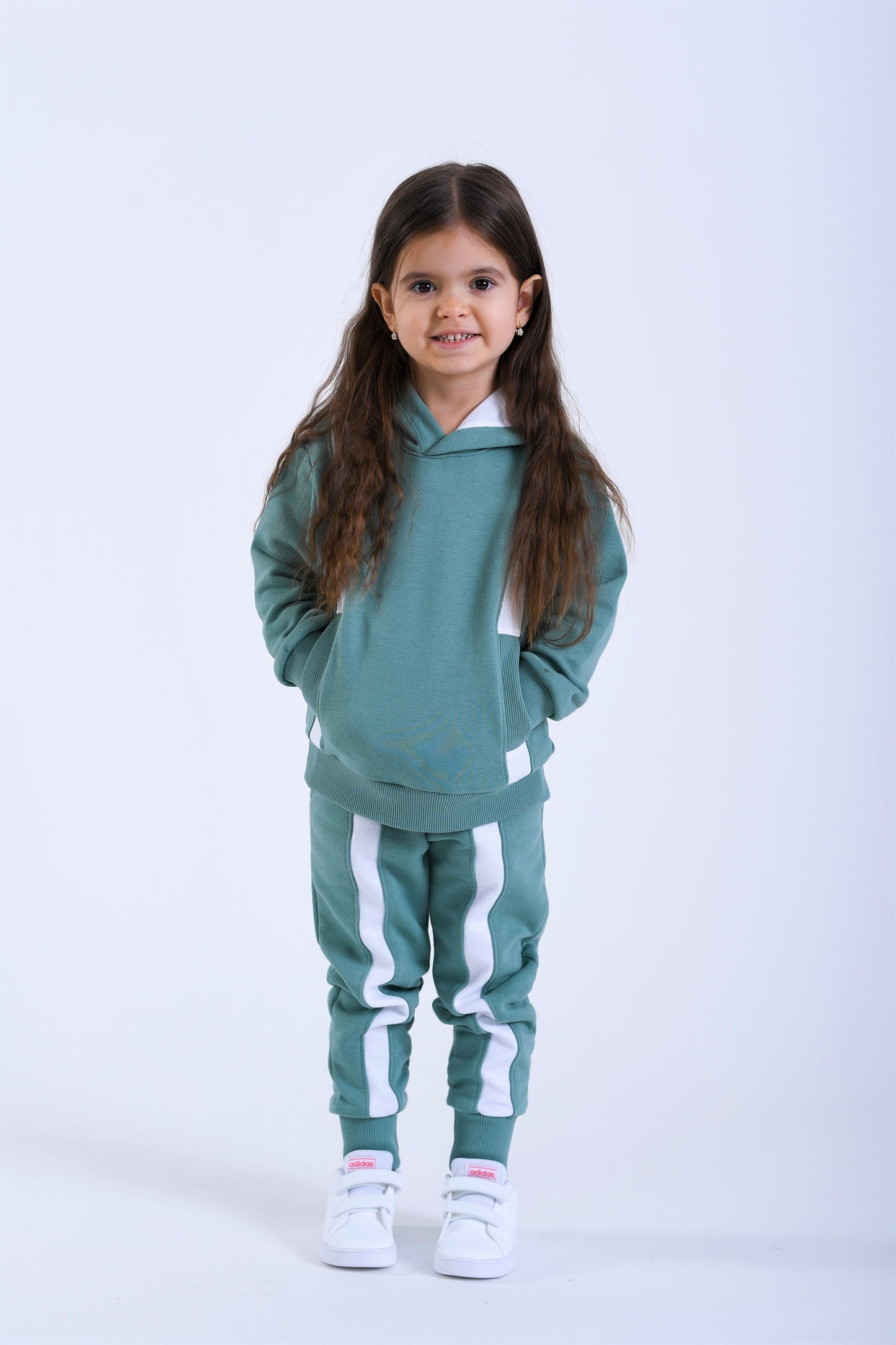 TRENING BUMBAC CU VIPUSCA, VERDE CU ALB (size 2 - 6)