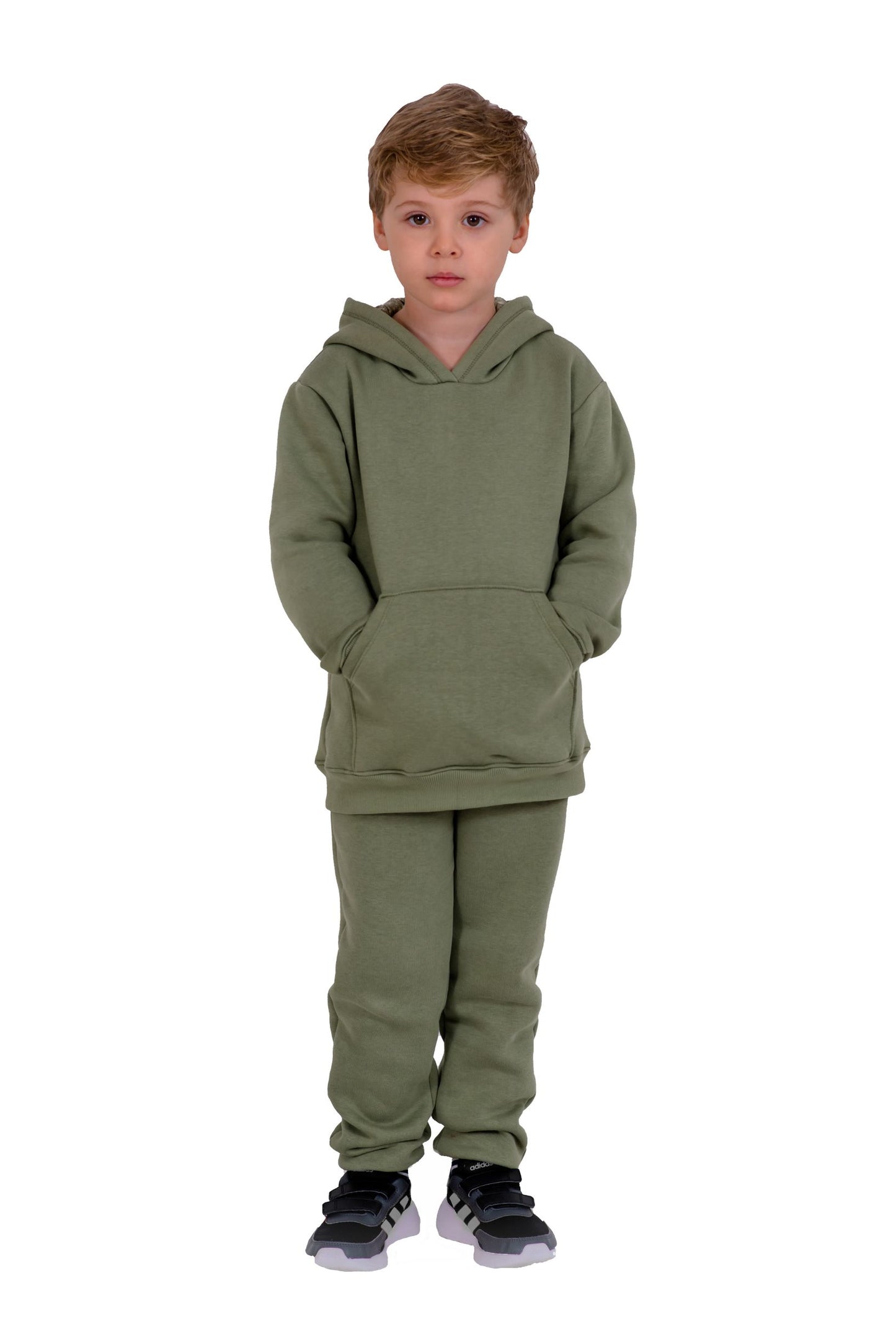 TRENING COPII FLAUSAT OLD GREEN (size 7 - 10)