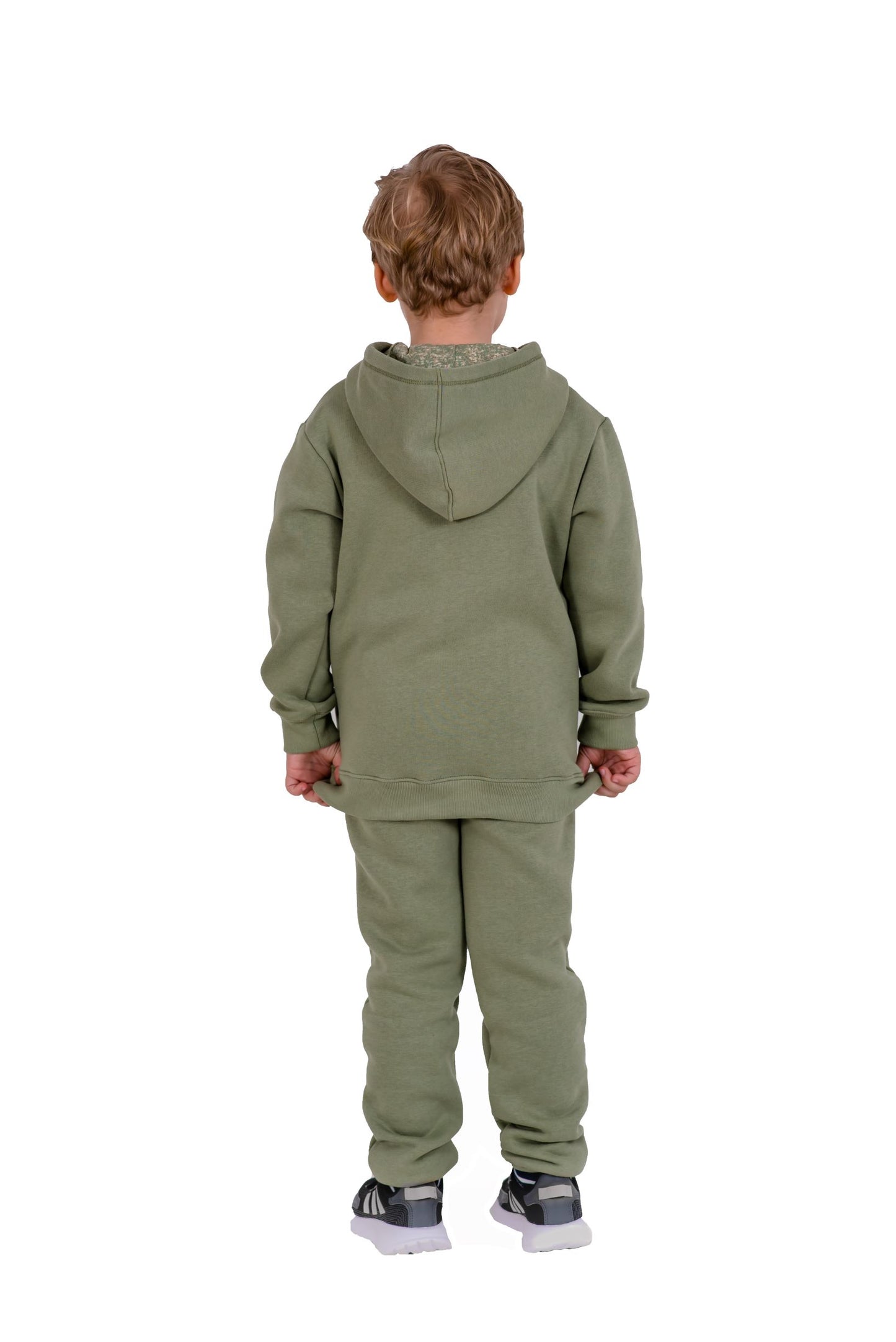 TRENING COPII FLAUSAT OLD GREEN (size 7 - 10)