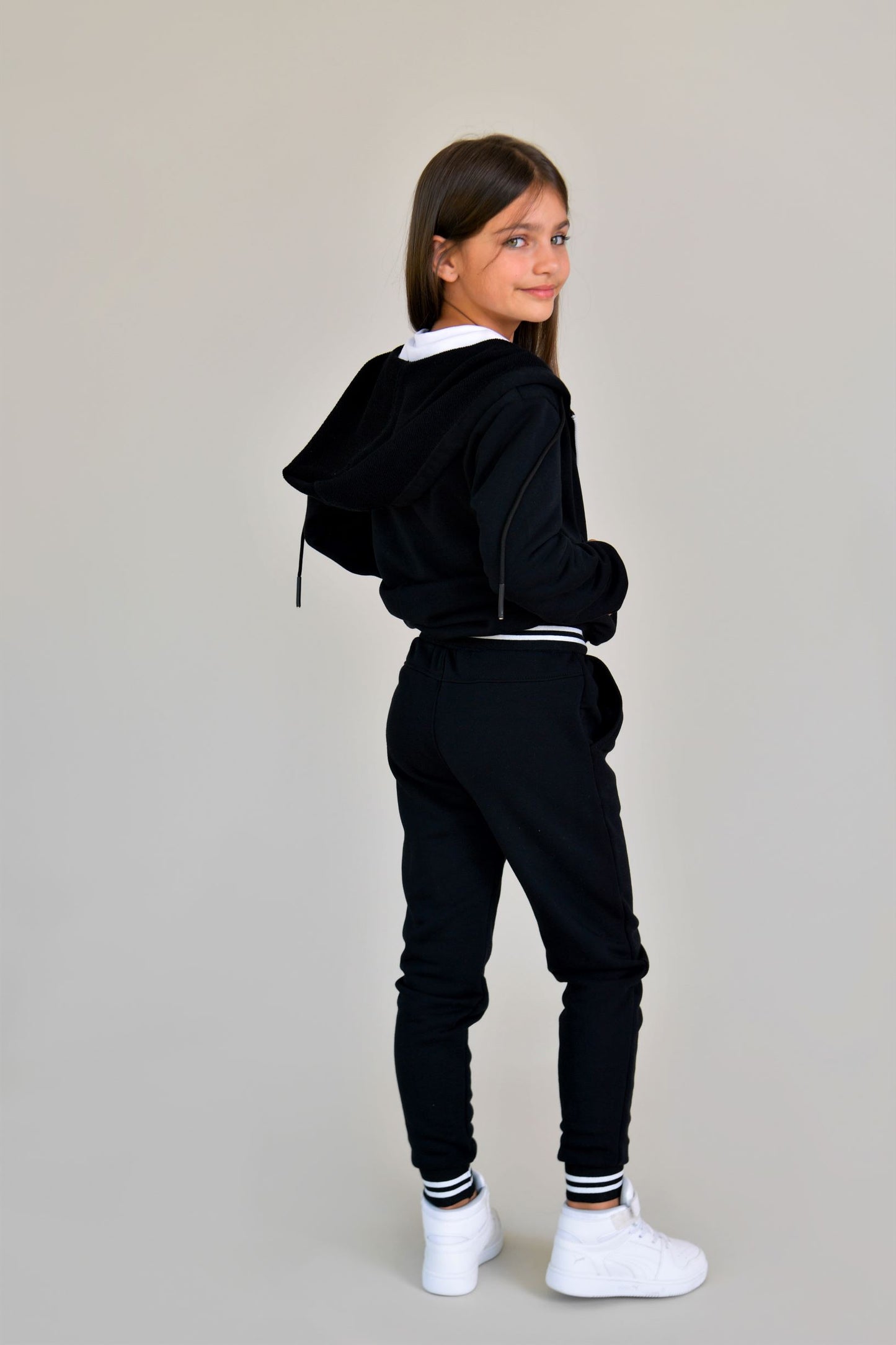 trening gros negru bumbac fete baieti