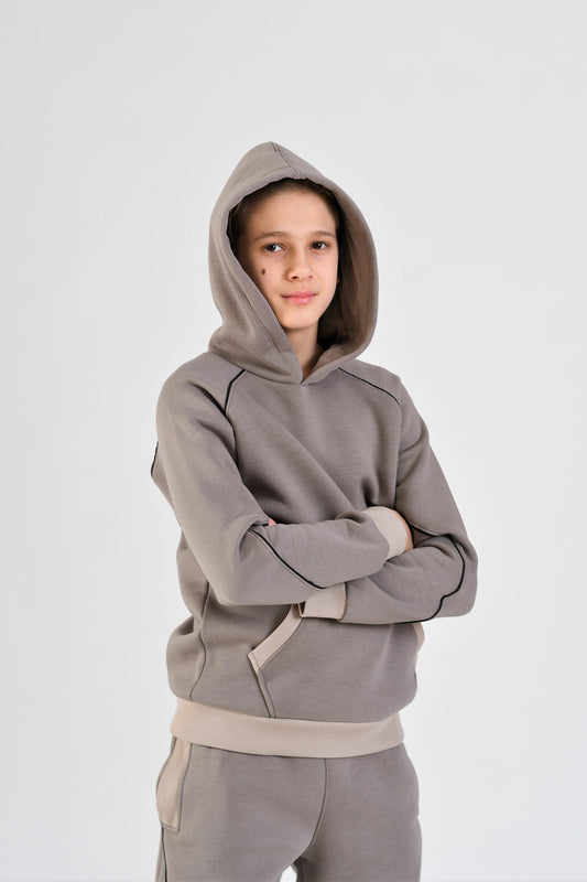 TRENING FLAUSAT CU VIPUSCA BAIETI, CAPPUCCINO